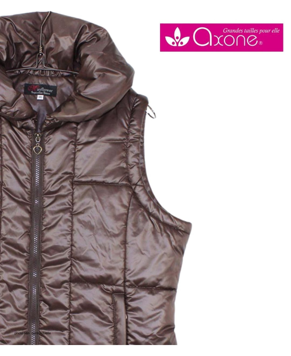 AXONE Inspiration Nature - Gilet sans manches matelassé marron