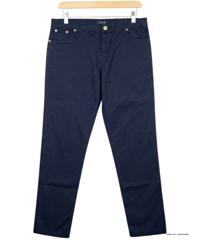 AXONE Balade - Pantalon Bleu Marine en coton stretch