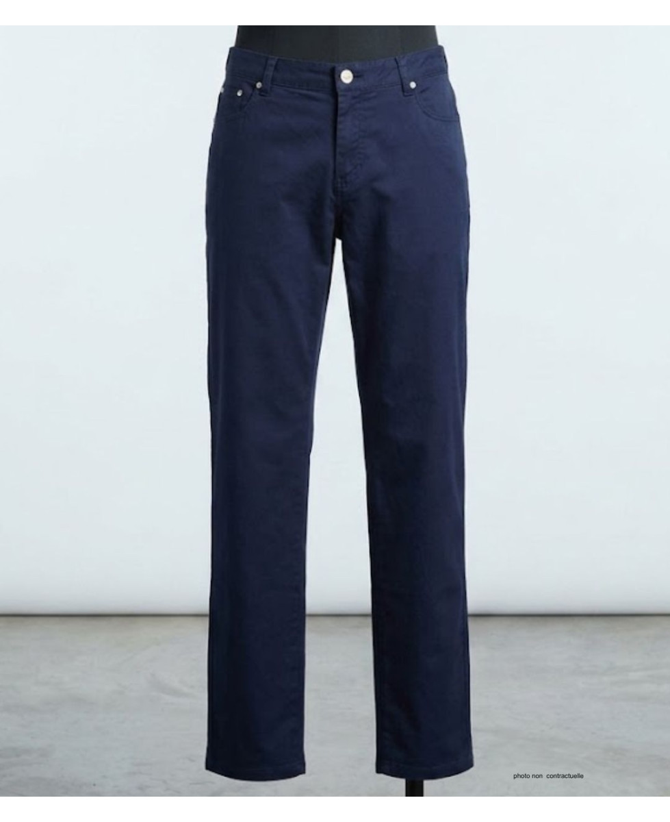 AXONE Balade - Pantalon Bleu Marine en coton stretch