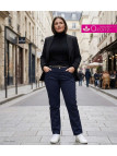 AXONE Balade - Pantalon Bleu Marine en coton stretch