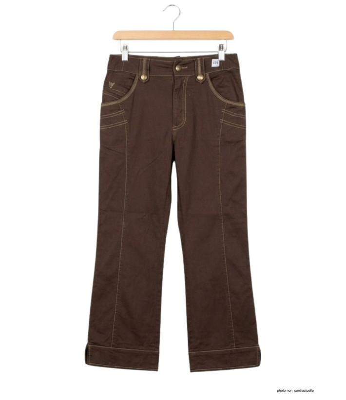 AXXANO AH1161M : Pantacourt femme extensible et confortable