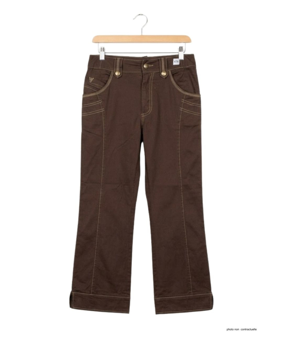 AXXANO AH1161M : Pantacourt femme extensible et confortable