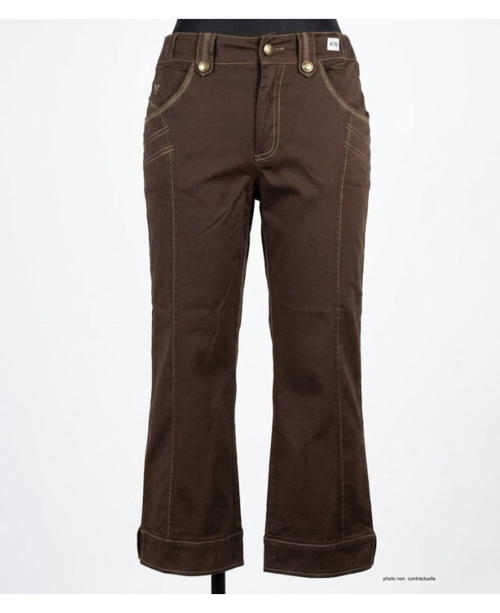 AXXANO AH1161M : Pantacourt femme extensible et confortable
