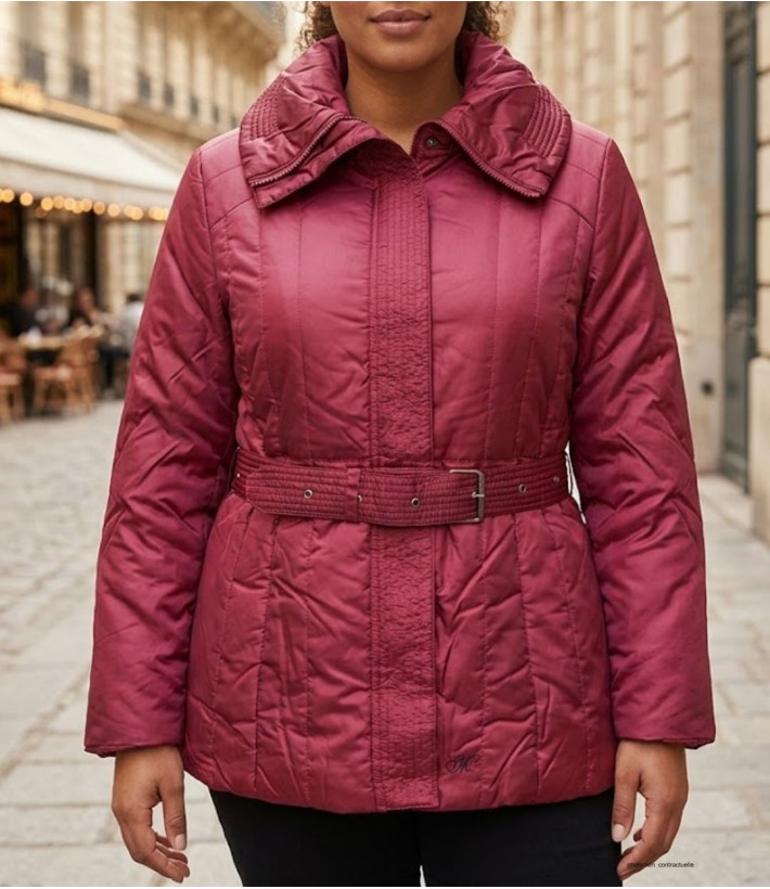 AXXANO SH1195R : Veste matelassée femme grande taille rouge