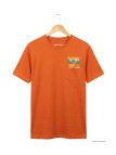 AXXANO AE1142O : Tee-shirt homme orange avec poche poitrine