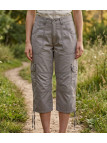 AXXANO AE1161G : Pantacourt Femme Gris 100% Coton