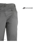 AXXANO AH1162G : Pantalon Femme Gris Stretch 98% Coton
