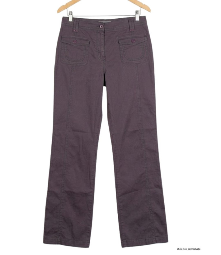 AXXANO AH1162R : Pantalon Femme Violet Raisin Stretch