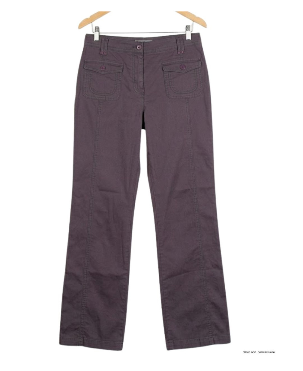 AXXANO AH1162R : Pantalon Femme Violet Raisin Stretch