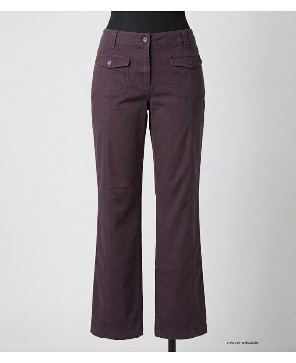 AXXANO AH1162R : Pantalon Femme Violet Raisin Stretch