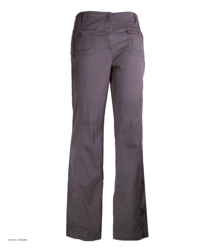 AXXANO AH1162R : Pantalon Femme Violet Raisin Stretch