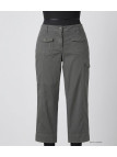 AXXANO AH1163G : Pantacourt Femme Gris Stretch Coton