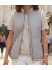 AXXANO AH1170G : Gilet Sans Manches Gris et Anis Femme