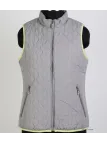 AXXANO AH1170G : Gilet Sans Manches Gris et Anis Femme