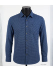 CHALLENGER TIBAULT1 : Chemise Homme Flanelle Coton Bleu Noir