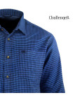 CHALLENGER TIBAULT1 : Chemise Homme Flanelle Coton Bleu Noir
