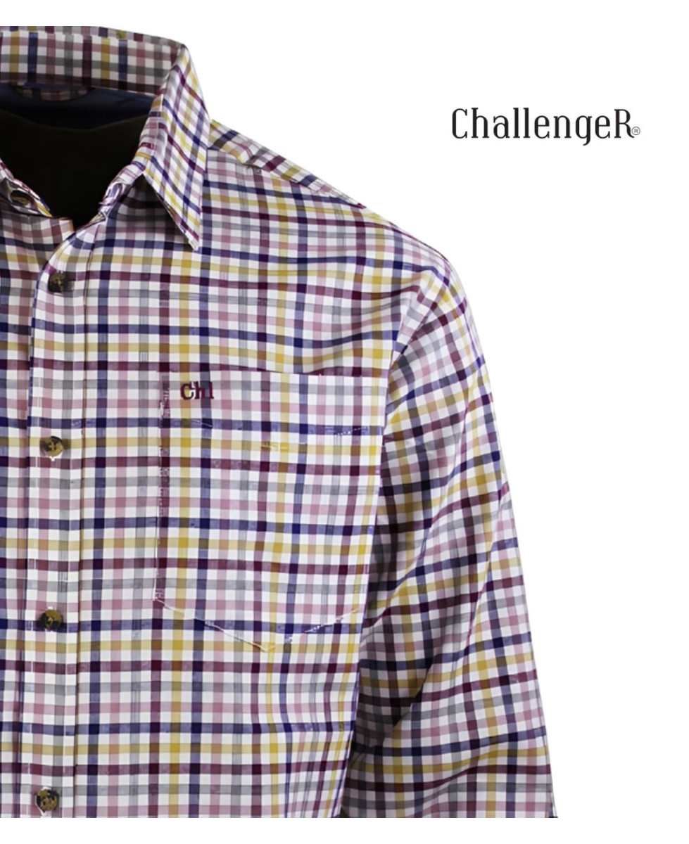 CHALLENGER TINTIN1 - Chemise Flanelle Homme Chaude & Confort