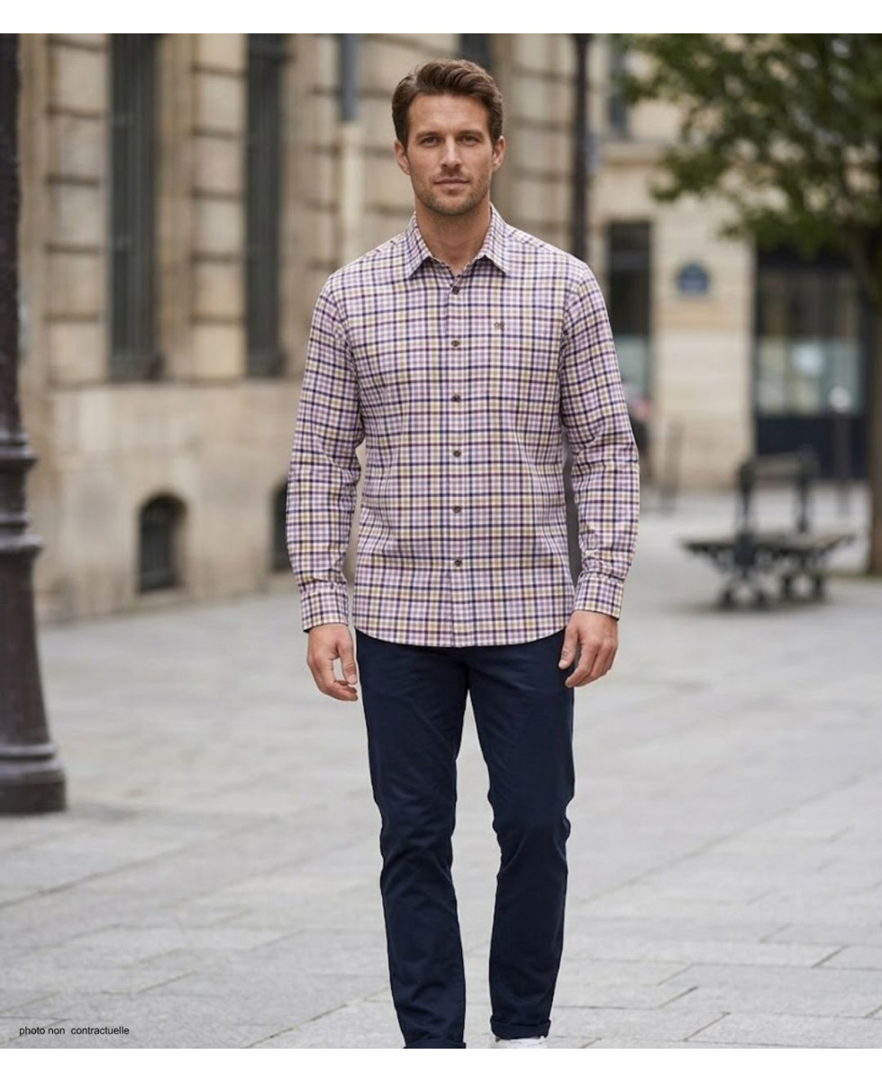CHALLENGER TINTIN1 - Chemise Flanelle Homme Chaude & Confort