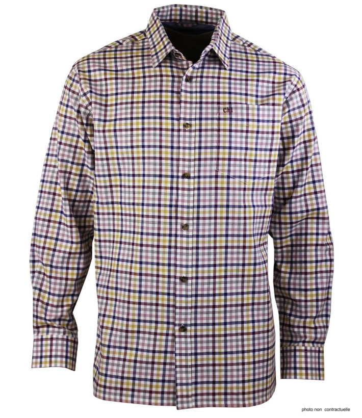 CHALLENGER TINTIN1 - Chemise Flanelle Homme Chaude & Confort