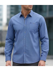 CHALLENGER TRABAN1 - Chemise Homme Imprimée Bleu Marine Coton