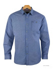 CHALLENGER TRABAN1 - Chemise Homme Imprimée Bleu Marine Coton
