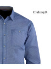 CHALLENGER TRABAN1 - Chemise Homme Imprimée Bleu Marine Coton