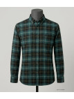 CHALLENGER TRIVIO1 - Chemise Flanelle Homme Carreaux Vert & Brun
