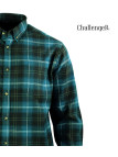 CHALLENGER TRIVIO1 - Chemise Flanelle Homme Carreaux Vert & Brun