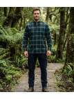 CHALLENGER TRIVIO1 - Chemise Flanelle Homme Carreaux Vert & Brun