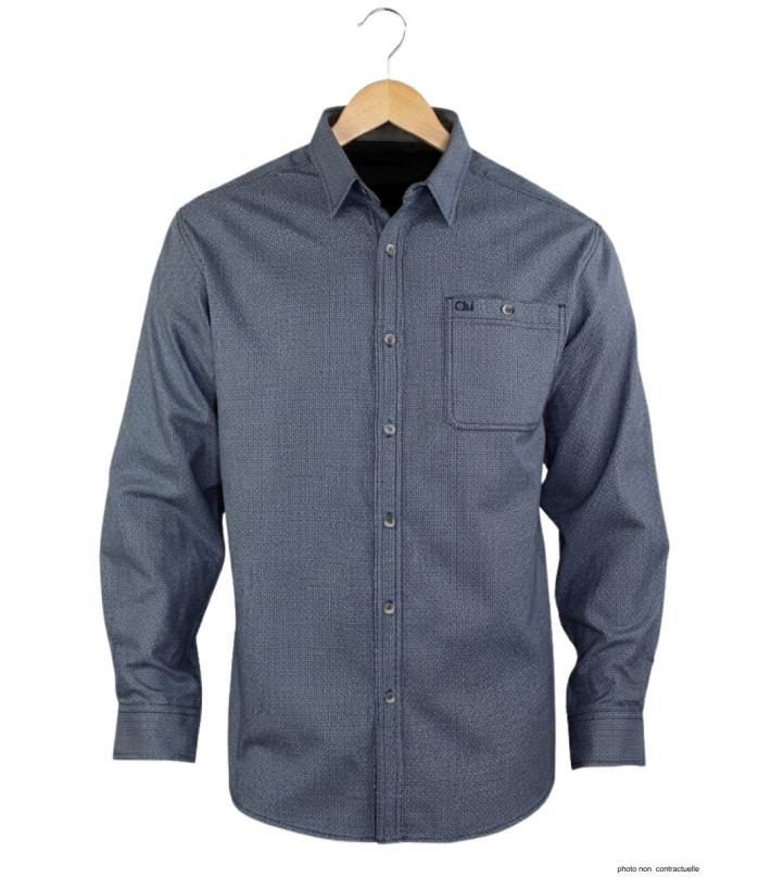 CHALLENGER TRUBLION1 - Chemise Flanelle Grise Homme Premium