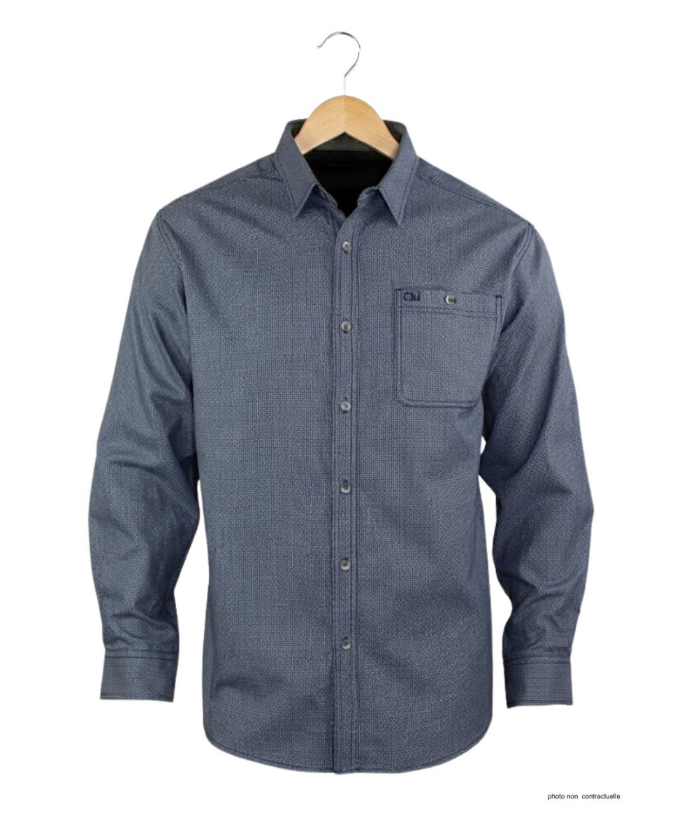 CHALLENGER TRUBLION1 - Chemise Flanelle Grise Homme Premium