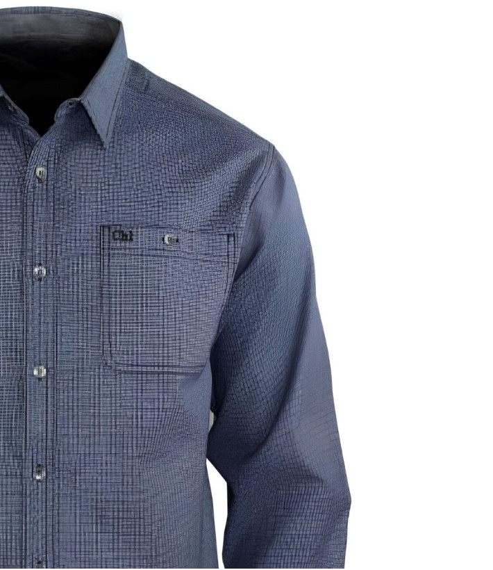CHALLENGER TRUBLION1 - Chemise Flanelle Grise Homme Premium