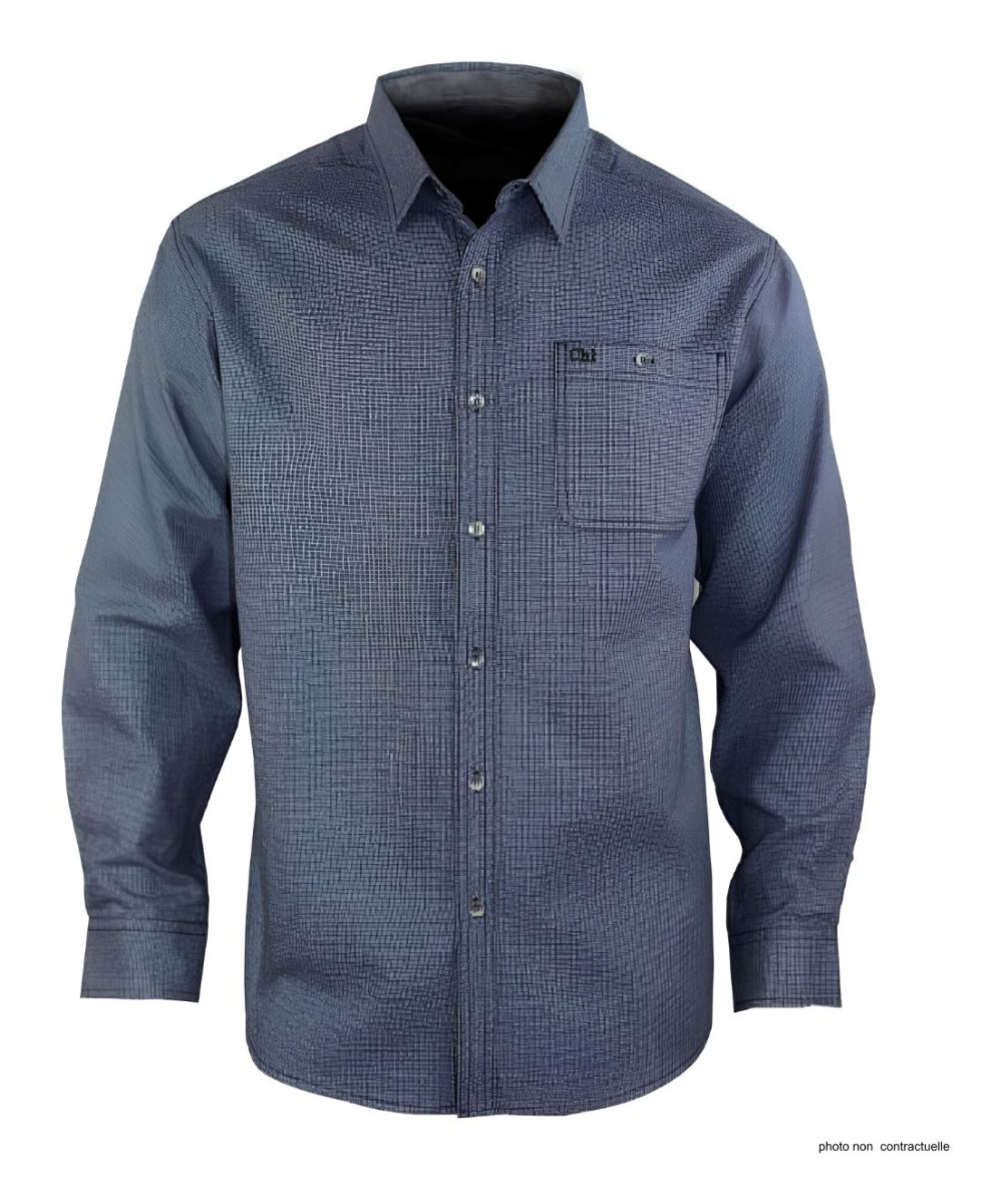CHALLENGER TRUBLION1 - Chemise Flanelle Grise Homme Premium