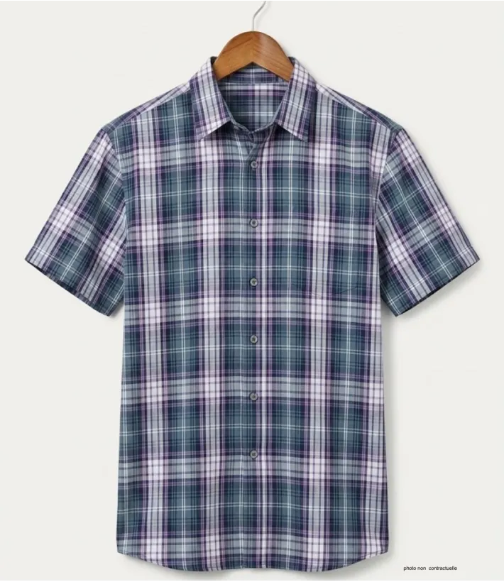 Chemise K-DRAN TABACGT3P - Manches courtes Violette Homme