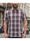 K-DRAN TOCADE9 - Chemise Manches Courtes Homme Bordeaux