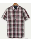 K-DRAN TOCADE9 - Chemise Manches Courtes Homme Bordeaux