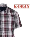 K-DRAN TOCADE9 - Chemise Manches Courtes Homme Bordeaux