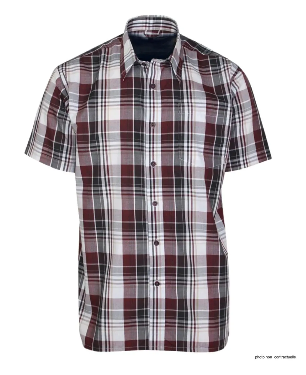 K-DRAN TOCADE9 - Chemise Manches Courtes Homme Bordeaux