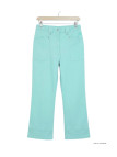 MAYFLOWER Basic Stretch : Pantacourt femme bleu ciel lagon