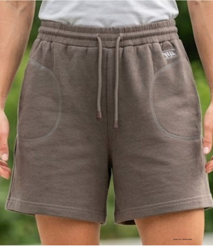Short sport femme café – Basique, cordon, poches pratiques
