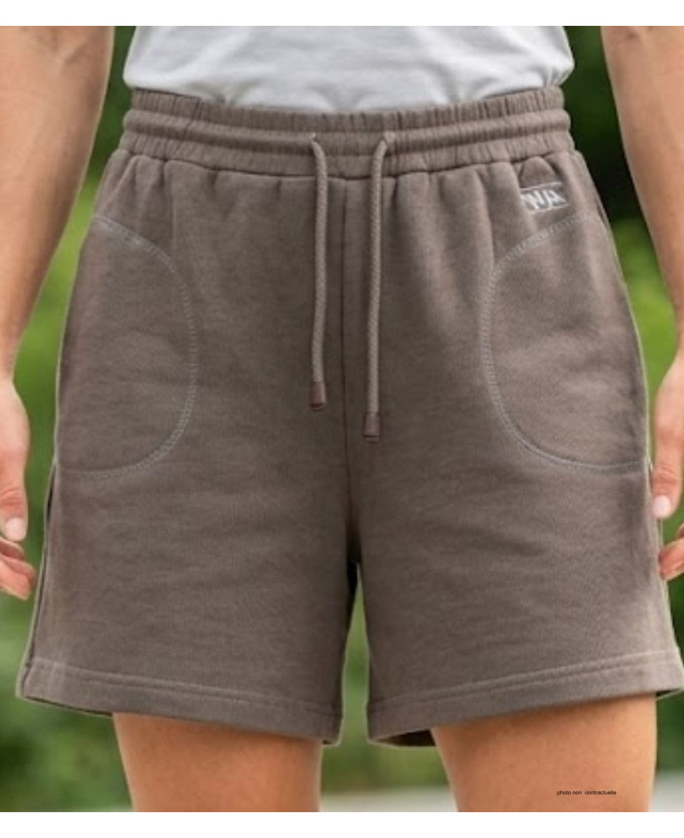 Short sport femme café – Basique, cordon, poches pratiques