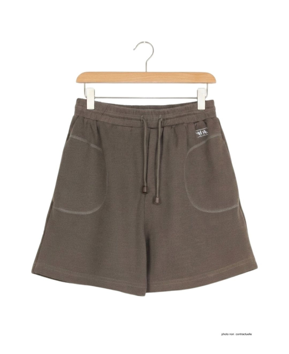 Short sport femme café – Basique, cordon, poches pratiques