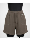 Short sport femme café – Basique, cordon, poches pratiques