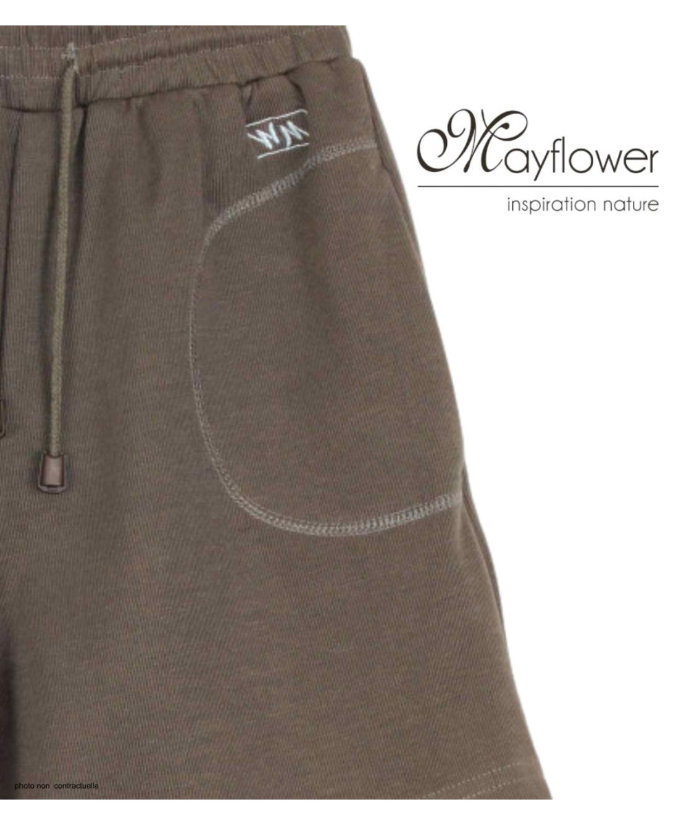 Short sport femme café – Basique, cordon, poches pratiques