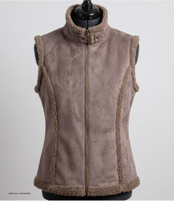 MAYFLOWER 828070U002 - Gilet Sans Manches Marron Suédine