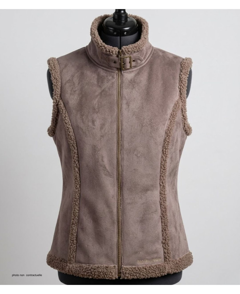 MAYFLOWER 828070U002 - Gilet Sans Manches Marron Suédine