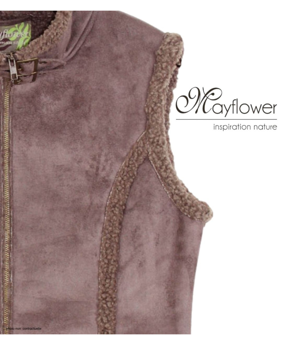 MAYFLOWER 828070U002 - Gilet Sans Manches Marron Suédine