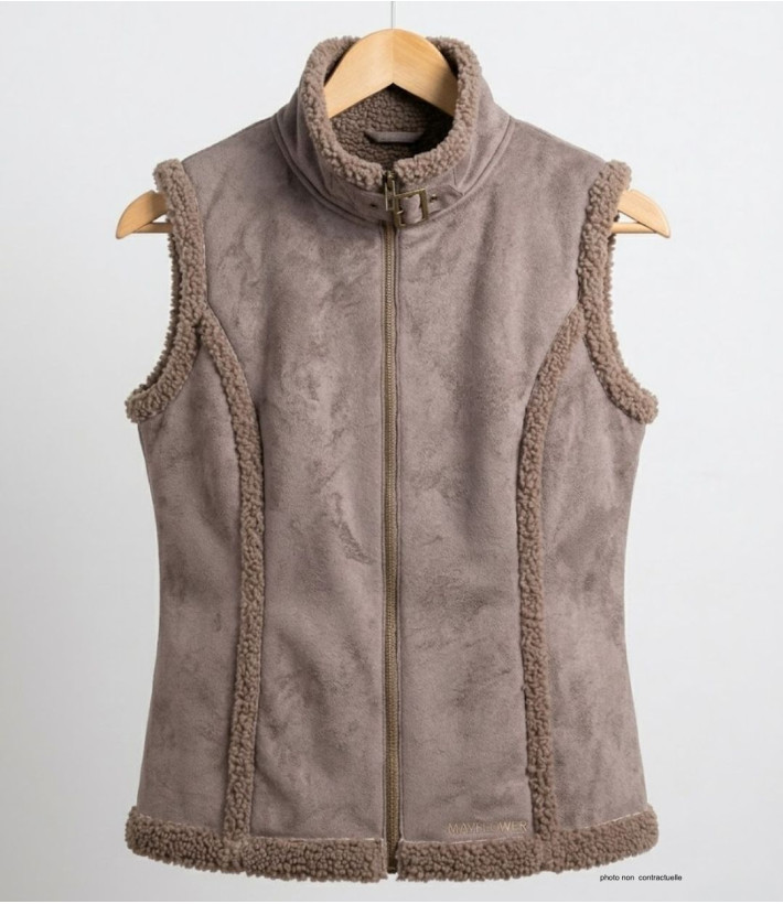 MAYFLOWER 828070U002 - Gilet Sans Manches Marron Suédine