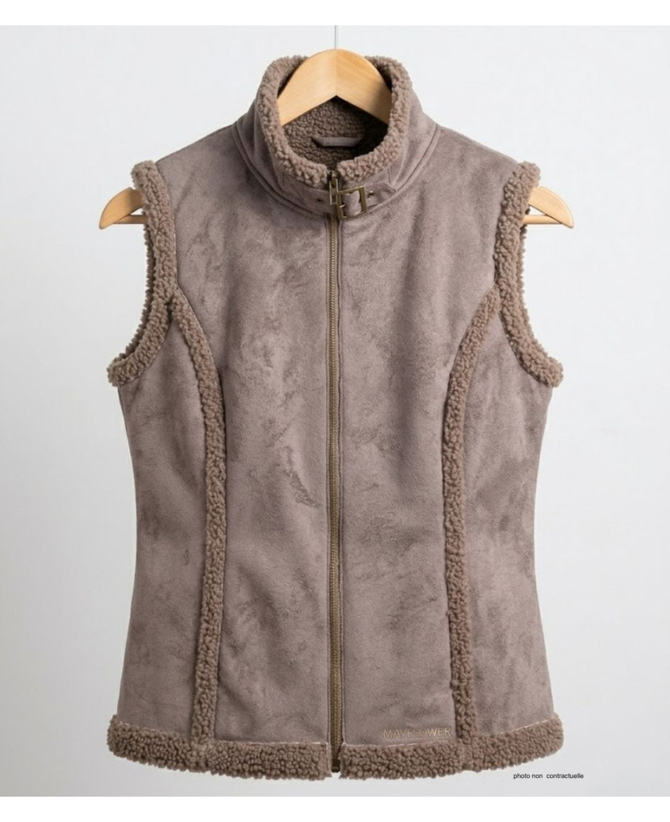 MAYFLOWER 828070U002 - Gilet Sans Manches Marron Suédine