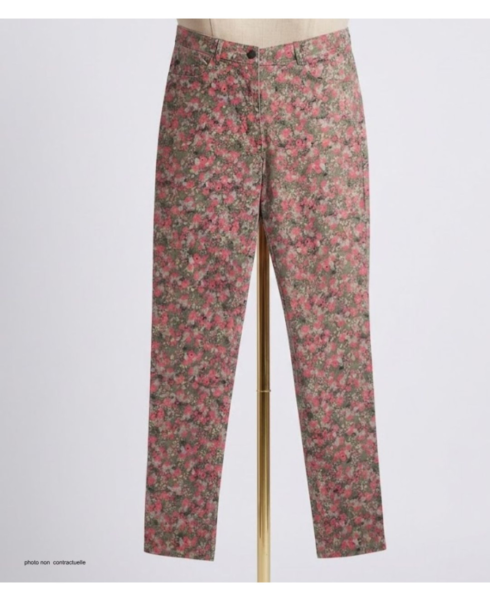 MAYFLOWER BELINDA2O - Pantalon Stretch Imprimé Fleuri Orange